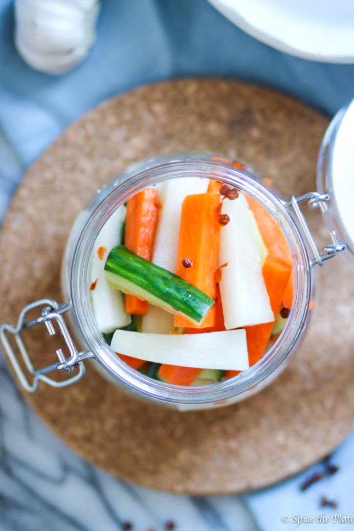 Pickled Daikon Radish, Carrot and Cucumber – Spice the Plate 5 Pickled Daikon Radish, Carrot and Cucumber – Spice the Plate