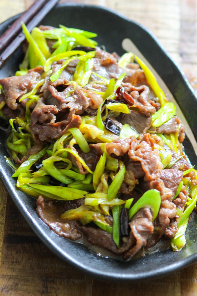 Stir-fried Beef with Leeks – Spice the Plate